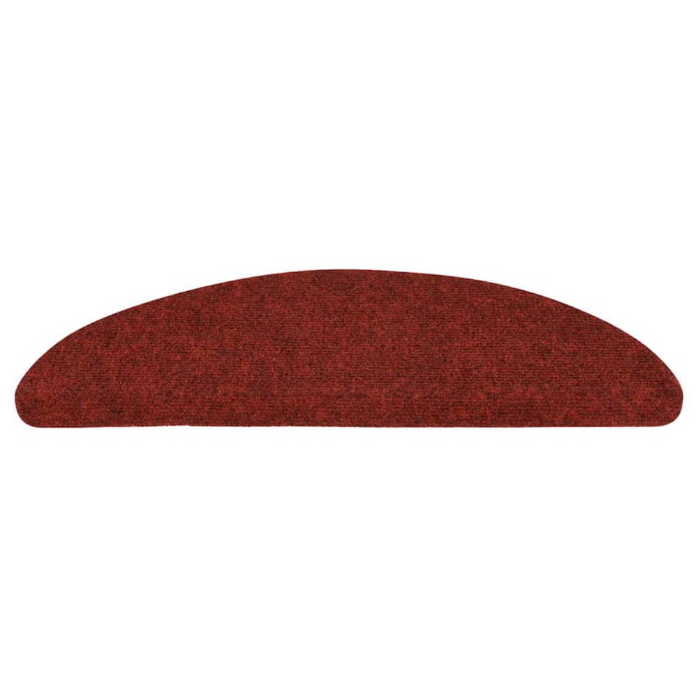 Produktbild för Trappmattor självhäftande 30 st röd 56x17x3 cm