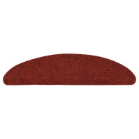 Produktbild för Trappmattor självhäftande 30 st röd 56x17x3 cm