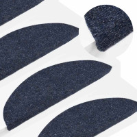 Produktbild för Trappmattor självhäftande 30 st blå 56x17x3 cm