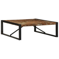 Produktbild för Soffbord flerfärgat 100x100x35 cm massivt trä återvunnet