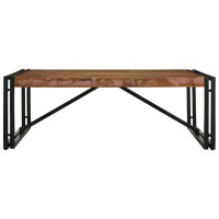 Produktbild för Soffbord flerfärgat 100x100x35 cm massivt trä återvunnet