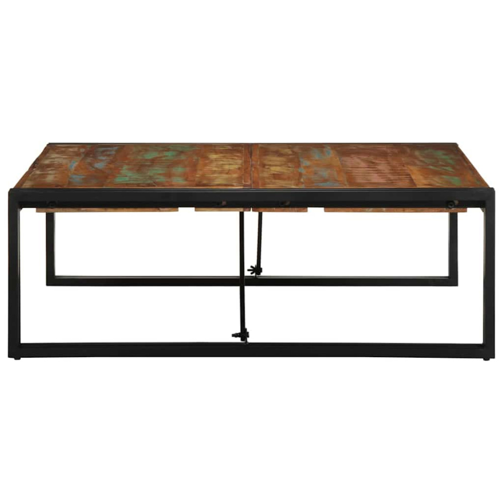 Produktbild för Soffbord flerfärgat 100x100x35 cm massivt trä återvunnet