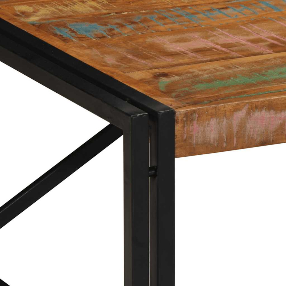 Produktbild för Soffbord flerfärgat 100x100x35 cm massivt trä återvunnet