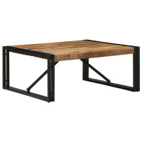 Produktbild för Soffbord 80x80x35 cm massivt grovt trä mango