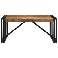 Produktbild för Soffbord 80x80x35 cm massivt grovt trä mango