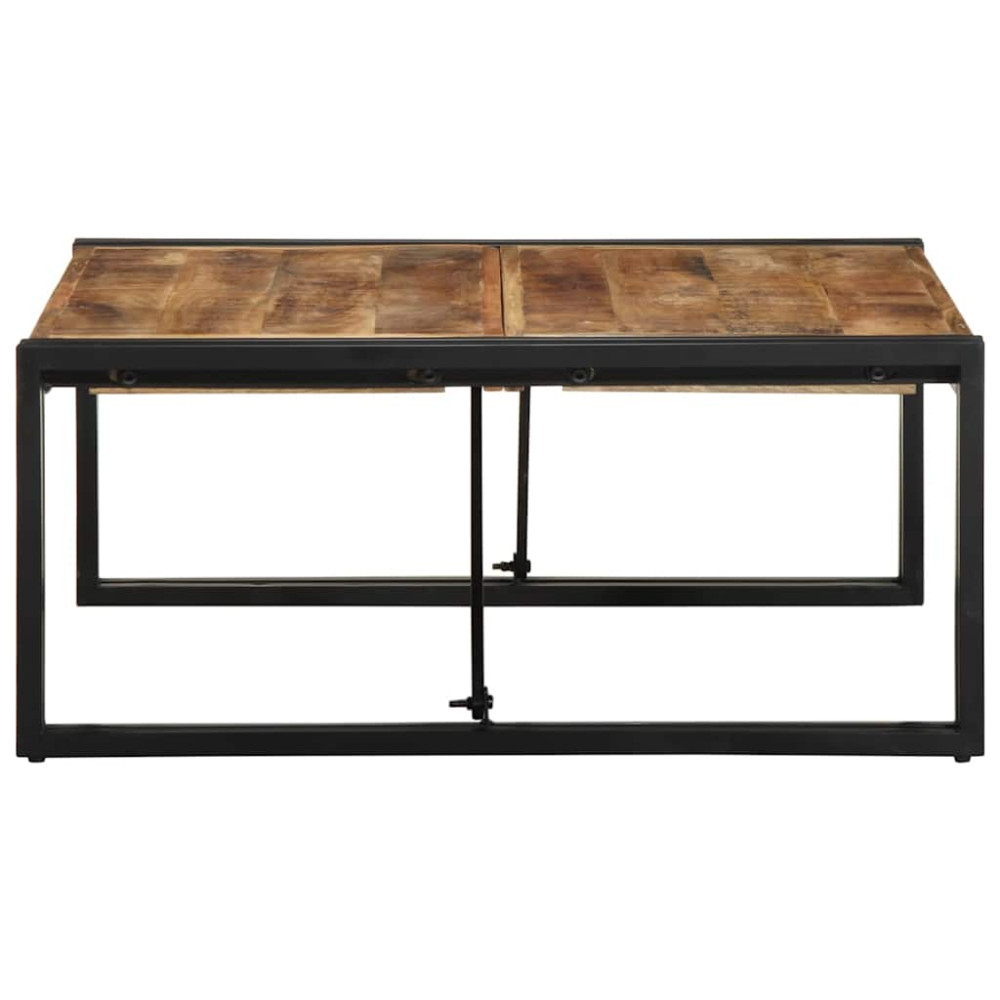 Produktbild för Soffbord 80x80x35 cm massivt grovt trä mango