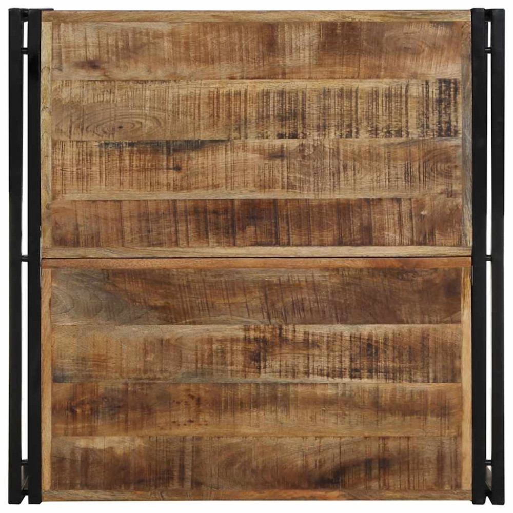Produktbild för Soffbord 80x80x35 cm massivt grovt trä mango