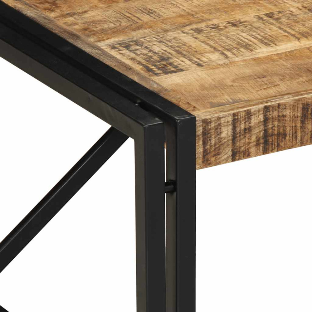 Produktbild för Soffbord 80x80x35 cm massivt grovt trä mango