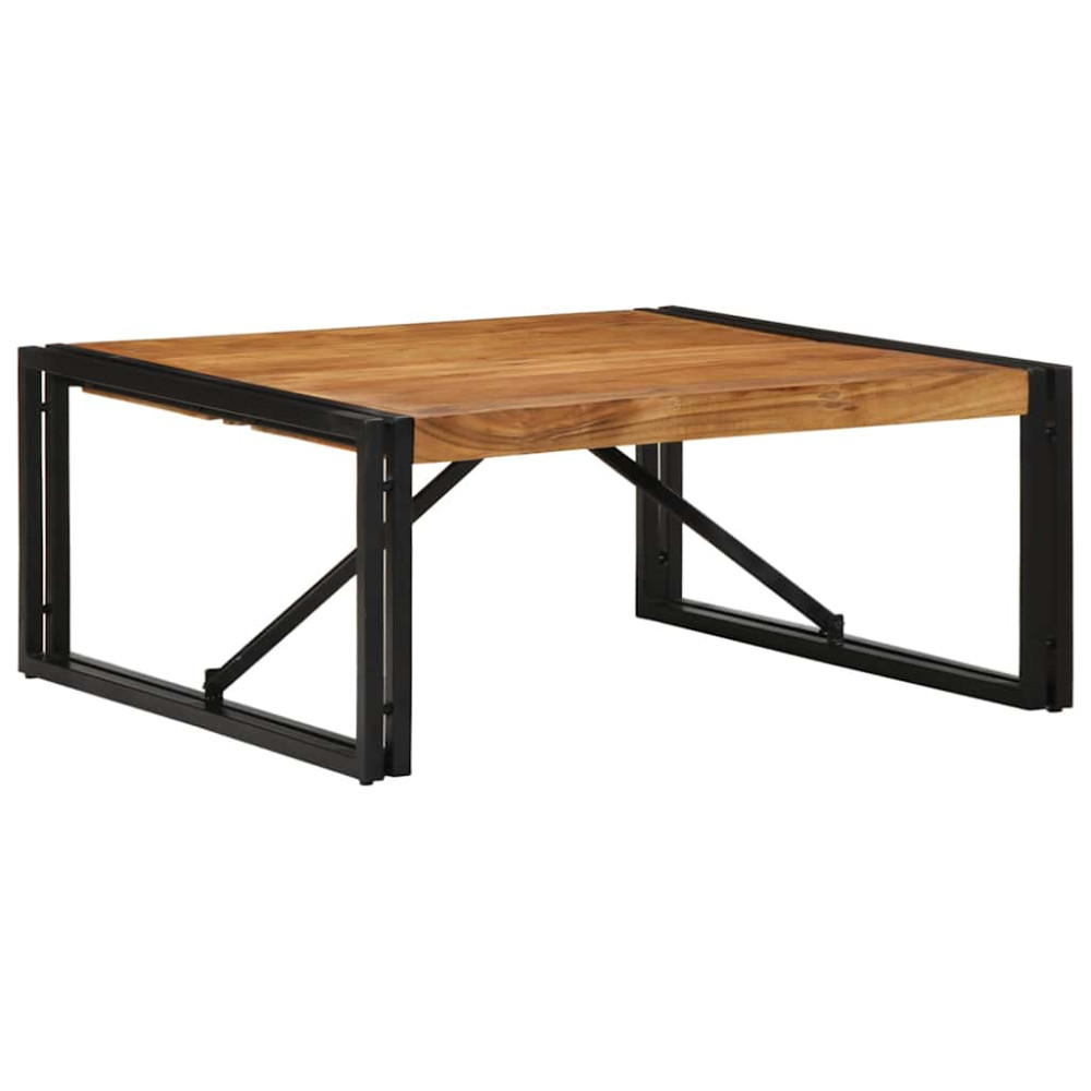 Produktbild för Soffbord 80x80x35 cm massivt trä akacia