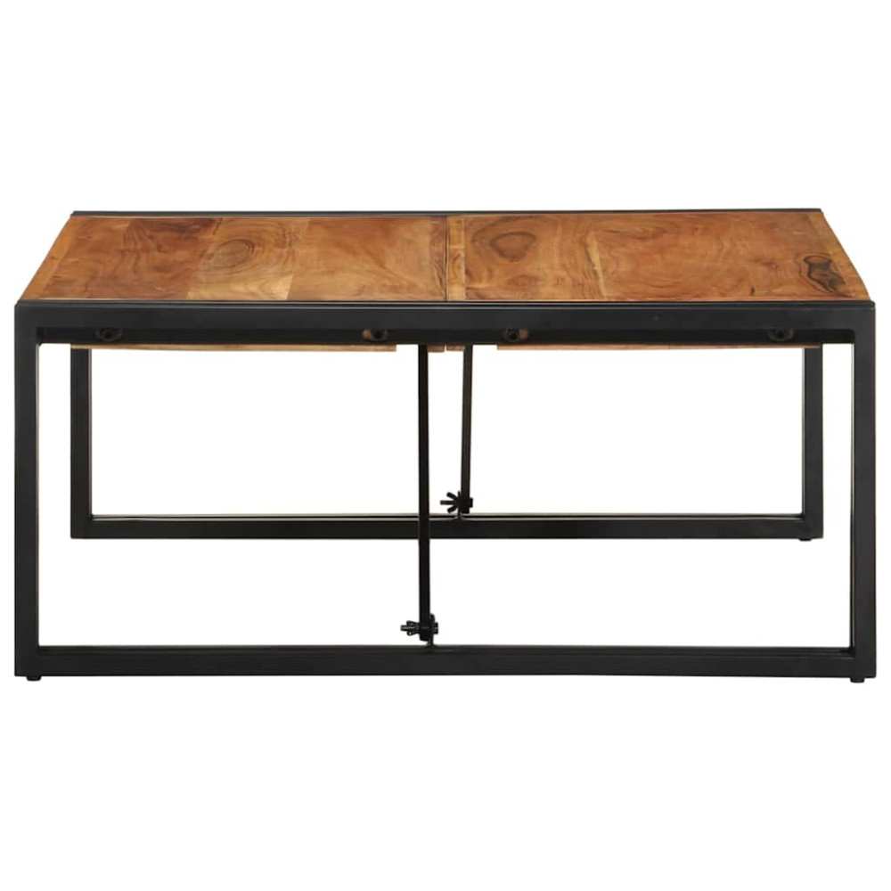Produktbild för Soffbord 80x80x35 cm massivt trä akacia