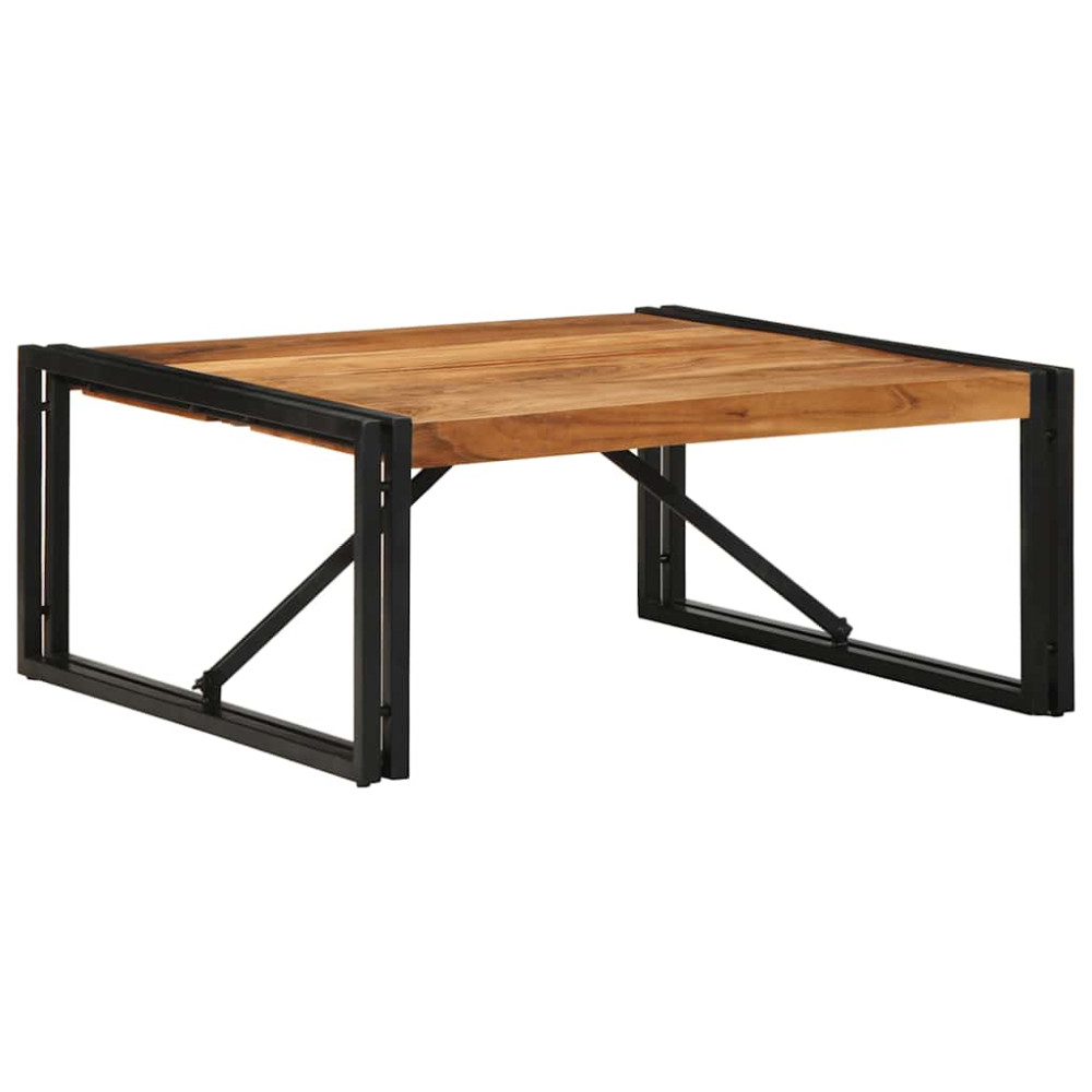 Produktbild för Soffbord 80x80x35 cm massivt trä akacia