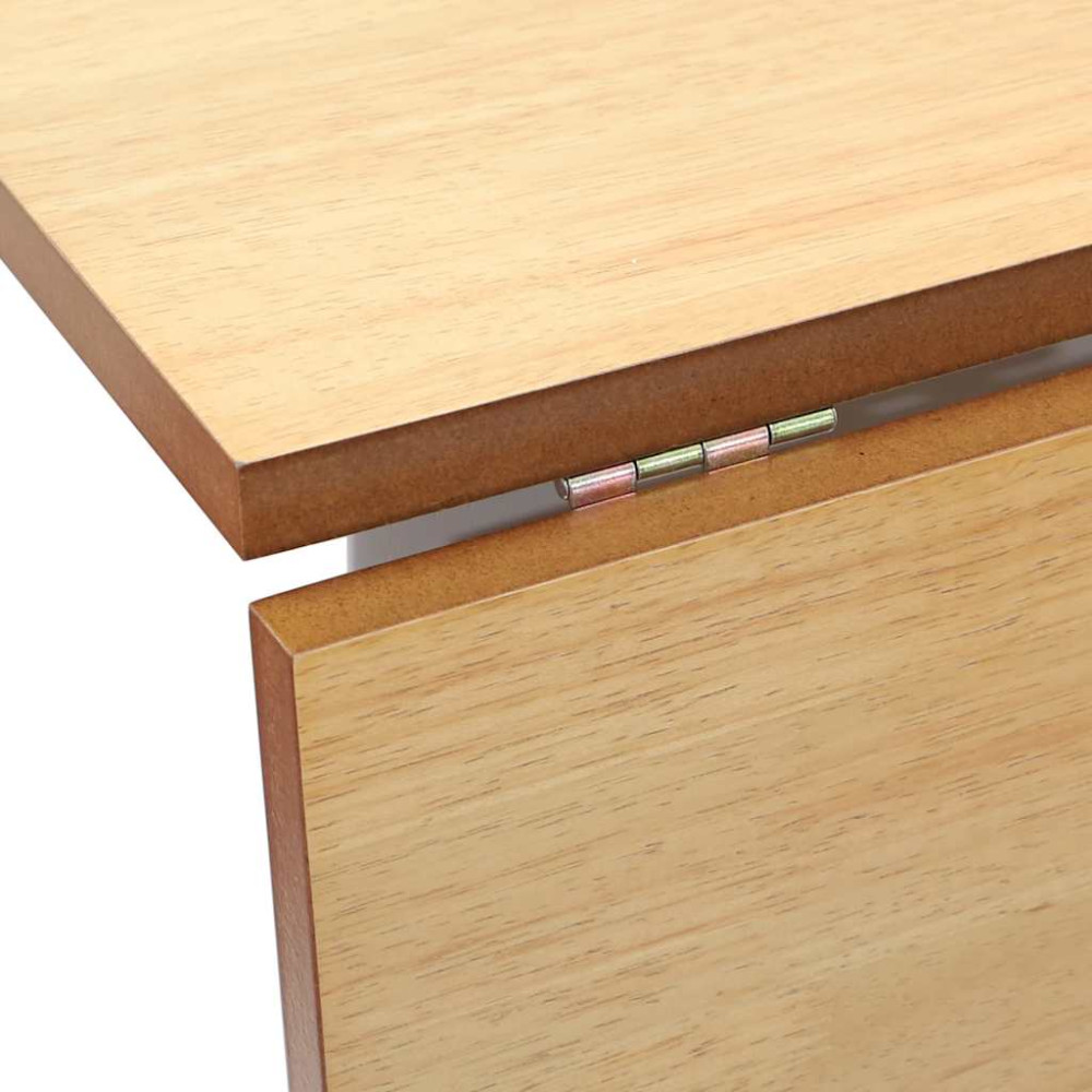 Produktbild för Matbord vitt massivt trä gummi