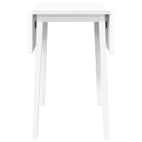 Produktbild för Matbord vitt massivt trä gummi