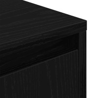 Produktbild för Sängbord med LED-lampor 2 st svart 38x34x50 cm