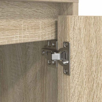 Produktbild för Sängbord med LED-lampor 2 st, Sonoma Ek 38x34x50 cm