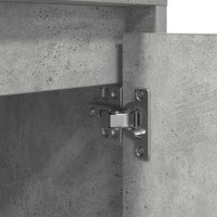 Produktbild för Sängbord med LED-lampor 2 st betonggrå 38x34x50 cm
