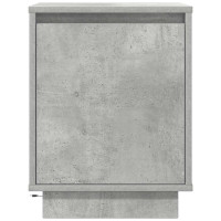 Produktbild för Sängbord med LED-lampor 2 st betonggrå 38x34x50 cm