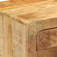 Produktbild för Sängbord 37x32x50 cm massivt trä grov mango