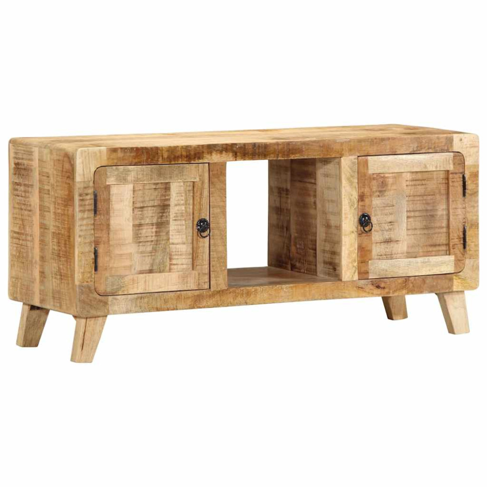 Produktbild för TV-bänk 105x46x32 cm massivt trä grov mango