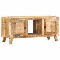 Produktbild för TV-bänk 105x46x32 cm massivt trä grov mango