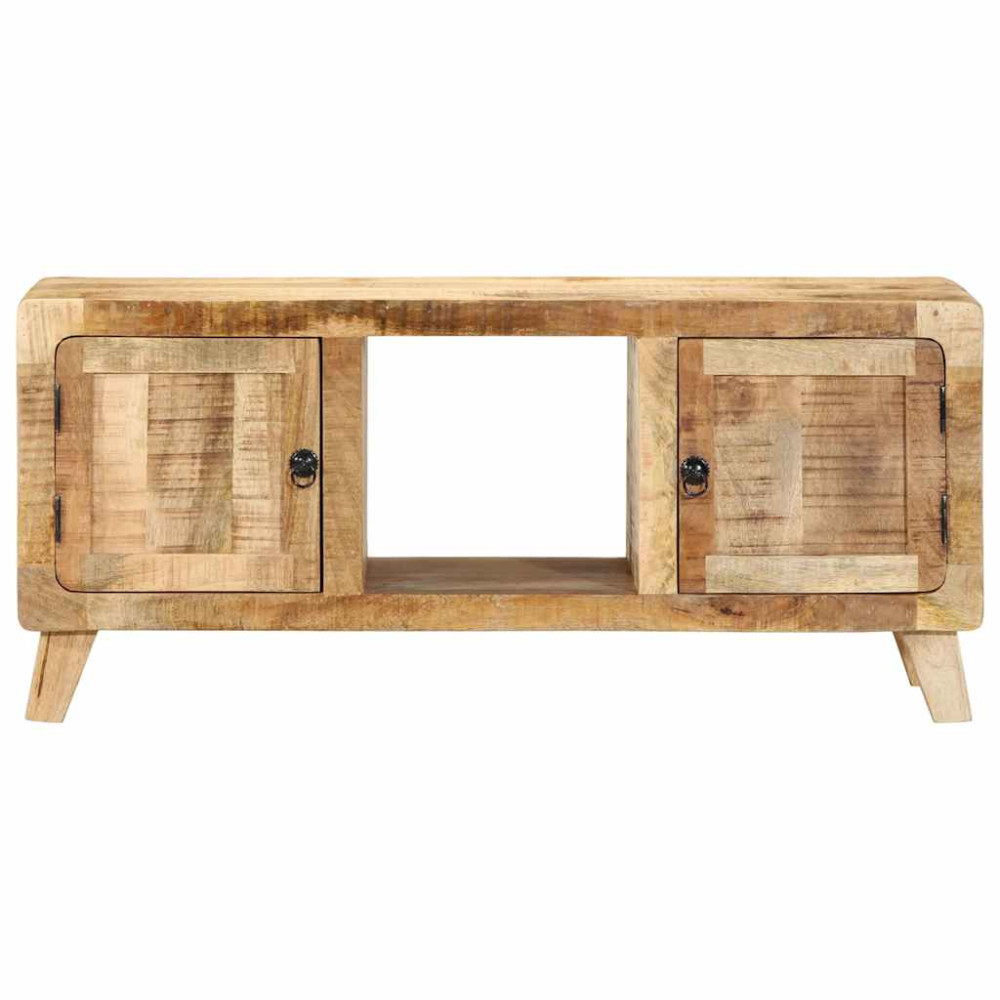 Produktbild för TV-bänk 105x46x32 cm massivt trä grov mango