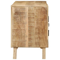 Produktbild för TV-bänk 105x46x32 cm massivt trä grov mango