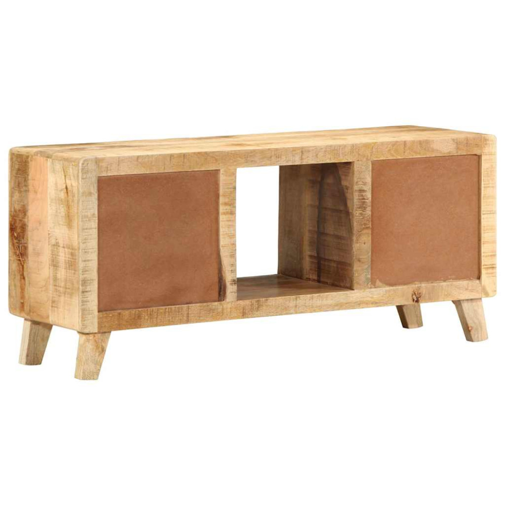 Produktbild för TV-bänk 105x46x32 cm massivt trä grov mango