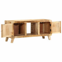 Produktbild för TV-bänk 105x46x32 cm massivt trä grov mango