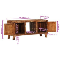 Produktbild för TV-bänk 105x46x32 cm massivt trä återvunnet