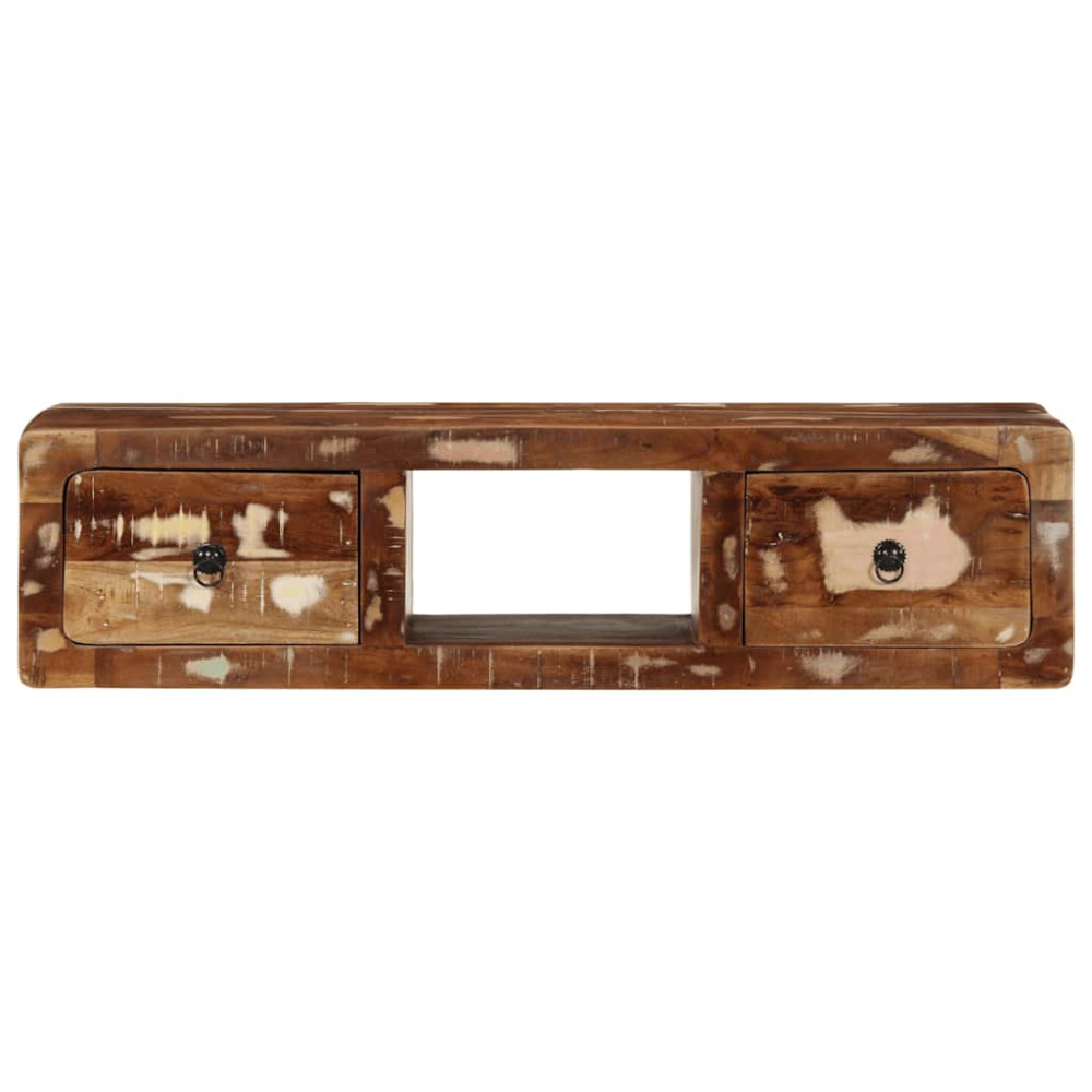 Produktbild för Väggmonterat TV-skåp 100x32x25 cm massivt trä återvunnet