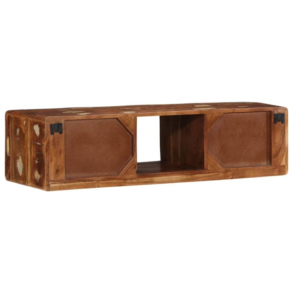 Produktbild för Väggmonterat TV-skåp 100x32x25 cm massivt trä återvunnet