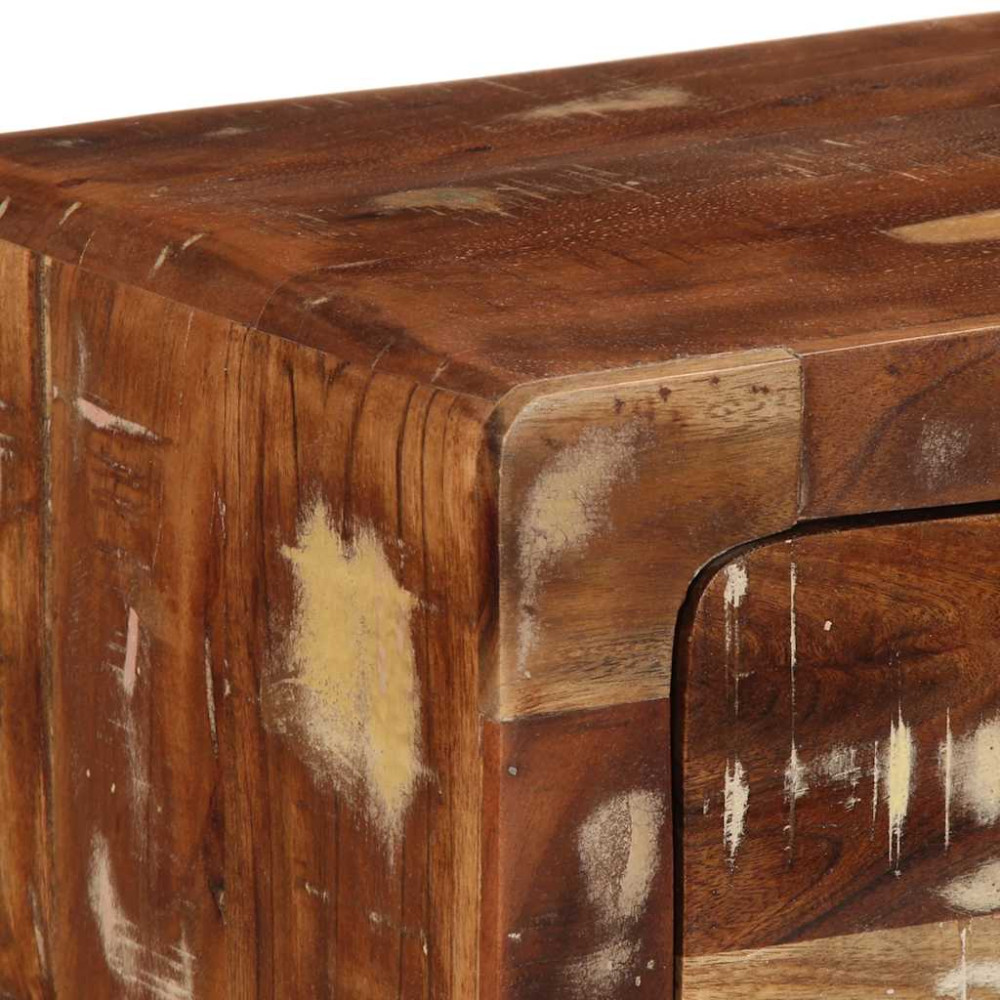 Produktbild för Väggmonterat TV-skåp 100x32x25 cm massivt trä återvunnet