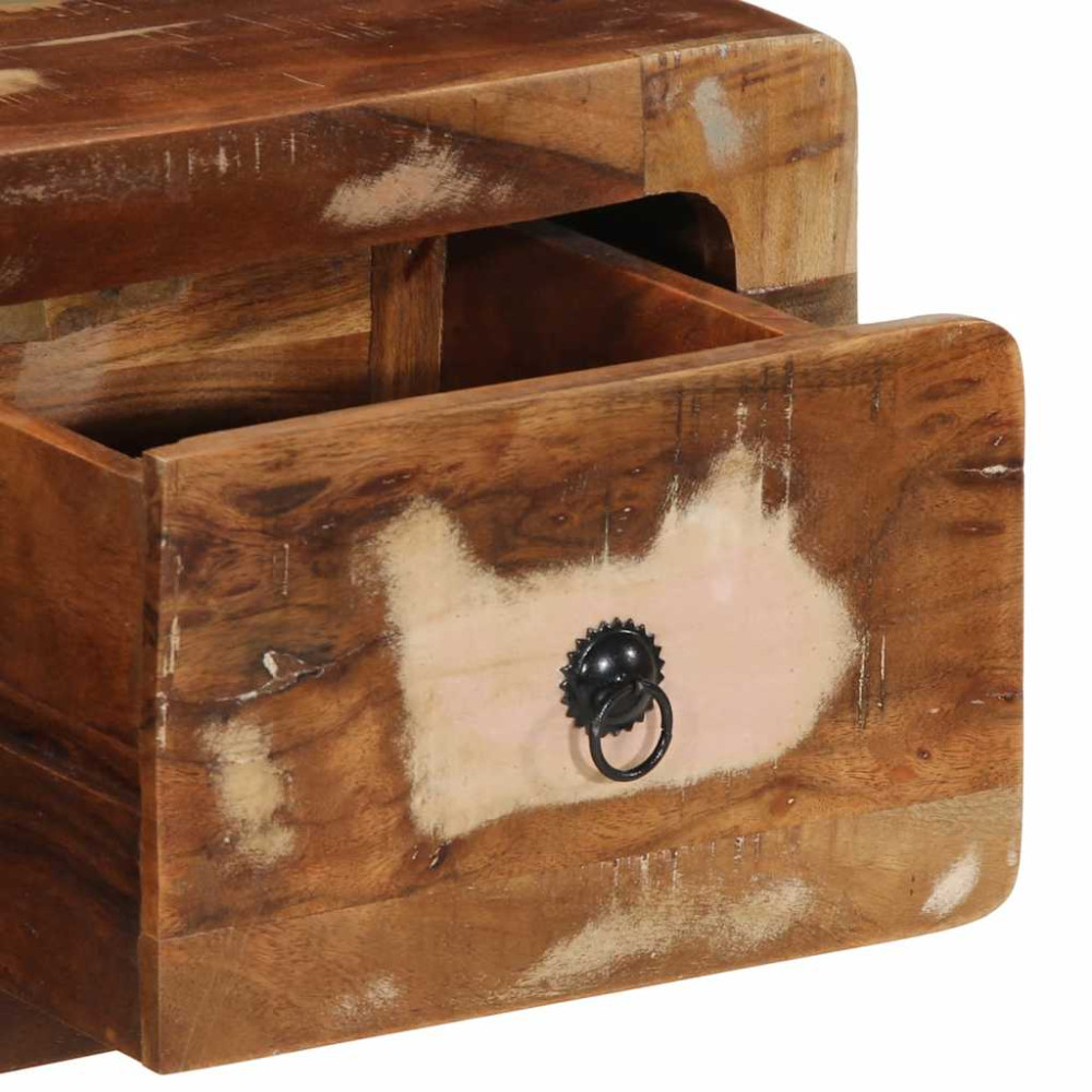 Produktbild för Väggmonterat TV-skåp 100x32x25 cm massivt trä återvunnet