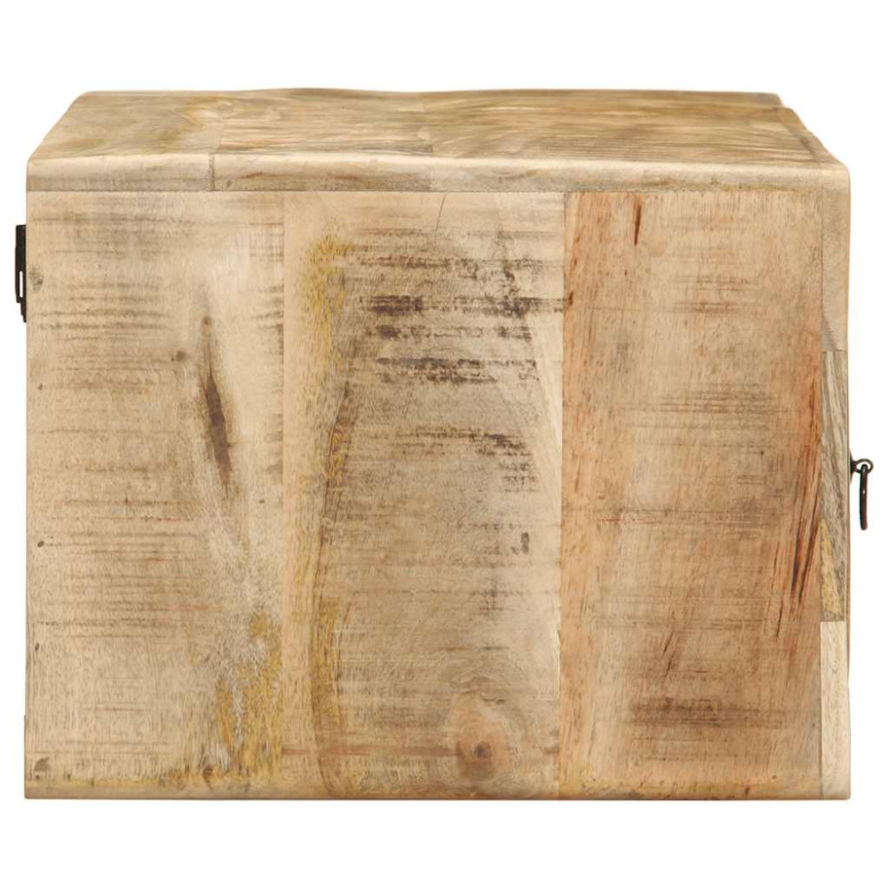 Produktbild för Vägghängt TV-skåp 100x32x25 cm massivt trä grov mango