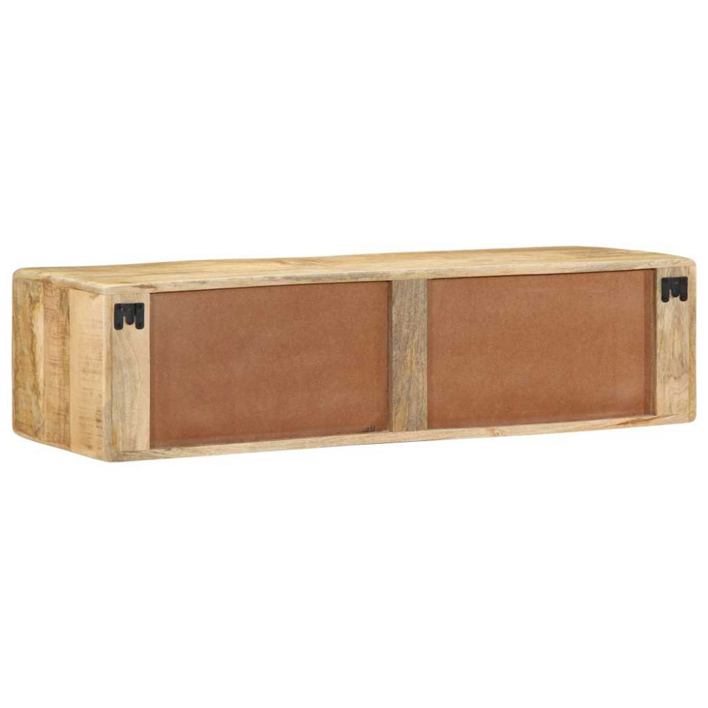 Produktbild för Vägghängt TV-skåp 100x32x25 cm massivt trä grov mango