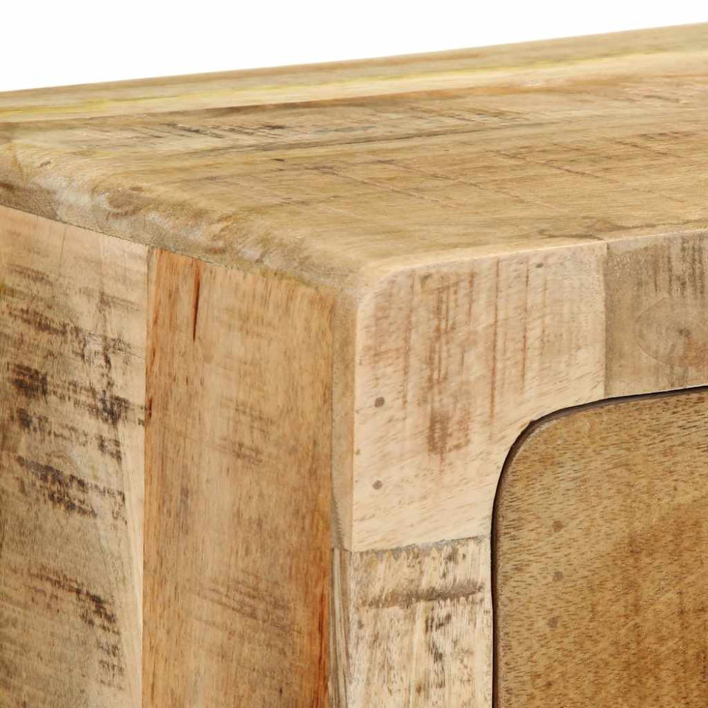 Produktbild för Vägghängt TV-skåp 100x32x25 cm massivt trä grov mango