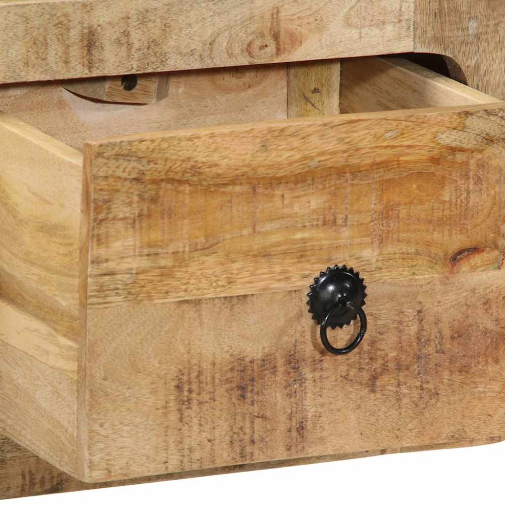Produktbild för Vägghängt TV-skåp 100x32x25 cm massivt trä grov mango