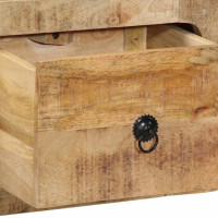 Produktbild för Vägghängt TV-skåp 100x32x25 cm massivt trä grov mango