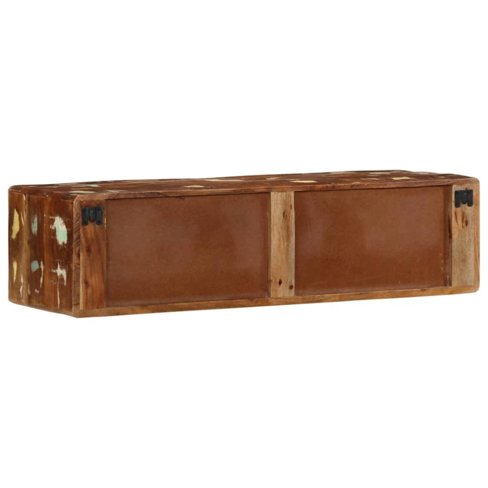 Produktbild för Väggmonterat TV-skåp 100x32x25 cm massivt trä återvunnet