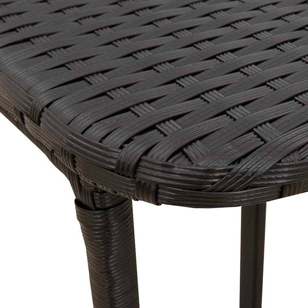 Produktbild för Hopfällbart trädgårdsbord svart 90x51x75 cm konstrotting