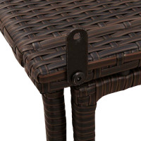 Produktbild för Hopfällbart trädgårdsbord brun 90x51x75 cm konstrotting