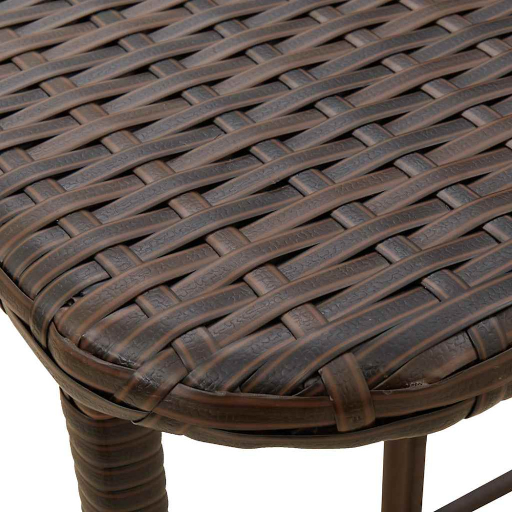 Produktbild för Hopfällbart trädgårdsbord brun 90x51x75 cm konstrotting