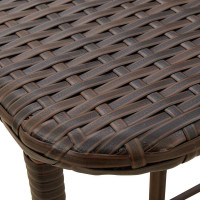 Produktbild för Hopfällbart trädgårdsbord brun 90x51x75 cm konstrotting