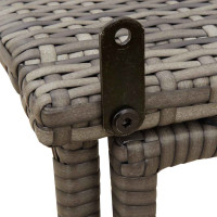 Produktbild för Hopfällbart trädgårdsbord grå 90x51x75 cm konstrotting