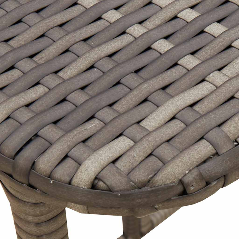 Produktbild för Hopfällbart trädgårdsbord grå 90x51x75 cm konstrotting
