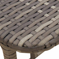 Produktbild för Hopfällbart trädgårdsbord grå 90x51x75 cm konstrotting