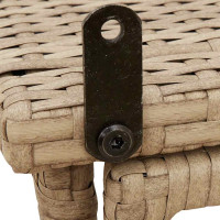 Produktbild för hopfällbart trädgårdsbord beige 90x51x75 cm konstrotting