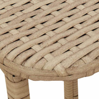 Produktbild för hopfällbart trädgårdsbord beige 90x51x75 cm konstrotting