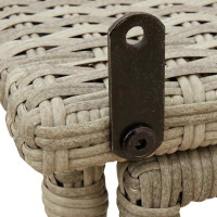 Produktbild för Hopfällbart trädgårdsbord ljusgrå 90x51x75 cm konstrotting