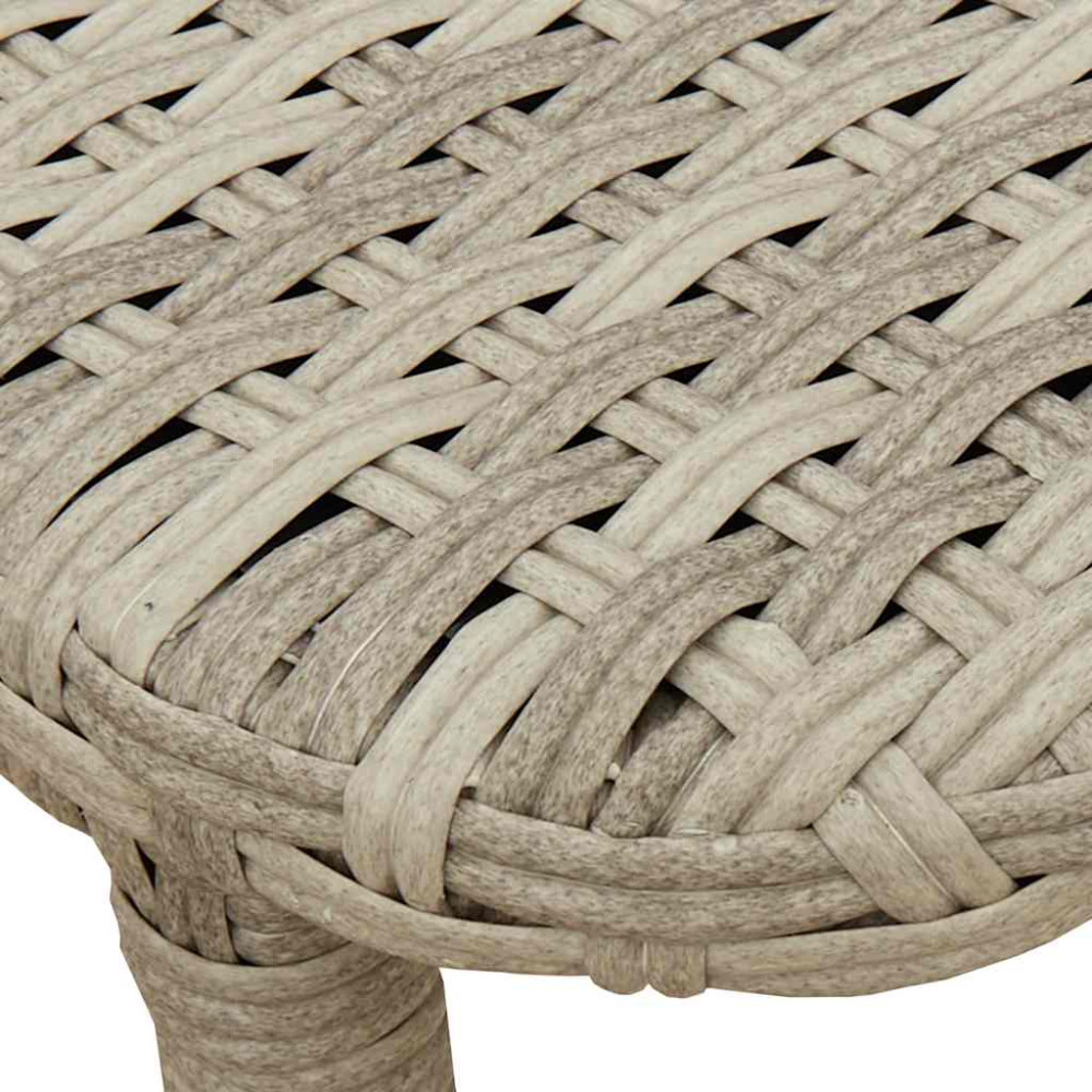 Produktbild för Hopfällbart trädgårdsbord ljusgrå 90x51x75 cm konstrotting
